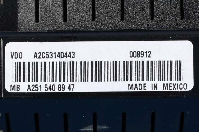 Instrumentpanel til Mercedes ML 2005-2011 (W164) (W164) (VDO|A2C53140443|A 251 540 89 47|)