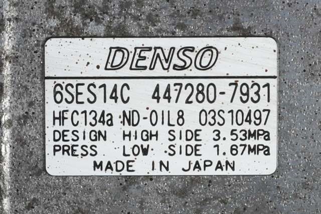 Aircondition kompressor til Toyota RAV4 2013-2015 (Type IV, Fase 1)  (DENSO|447280-7931|)