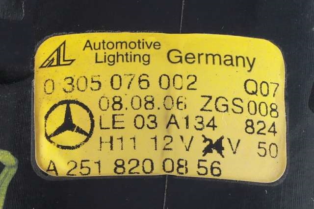 Tåkelykt høyre foran til Mercedes ML 2005-2011 (W164) (W164) (MERCEDES|A 251 820 08 56|)