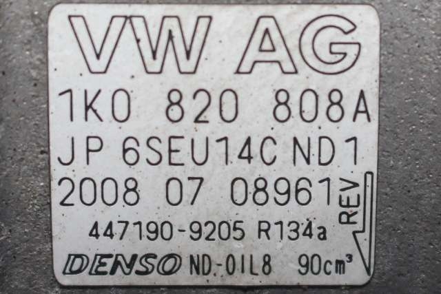Aircondition kompressor til Audi A3 2009-2012 (Type II, Fase 2)  (DENSO|447190-9205|1K0 820 808 A|)