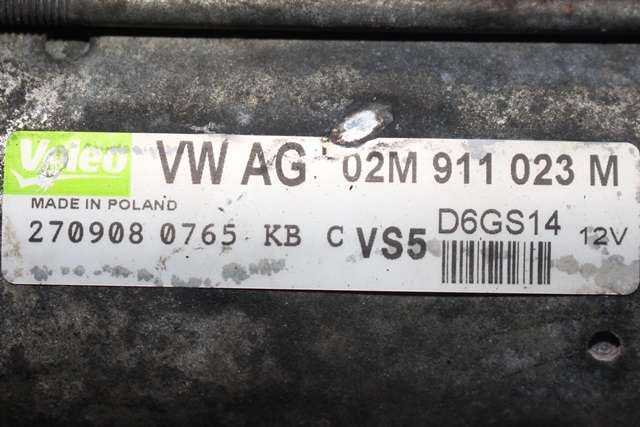 Starter til Audi A3 2009-2012 (Type II, Fase 2)  (VALEO|D6GS14|02M 911 023 M|)
