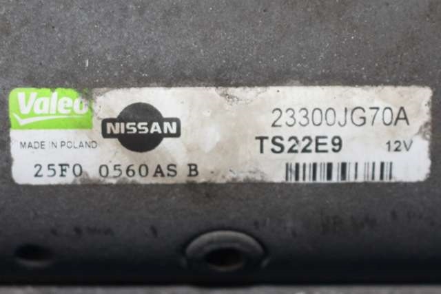 Starter diesel til Nissan Qashqai 2010-2014 (Type I, Fase 2) (VALEO|TS22E9|23300-JG70A|)