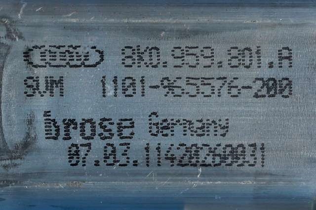 Ruteheis, kun motor, venstre foran til Škoda Superb 2008-2015 (Type II) (VAG|8K0 959 801 A|)
