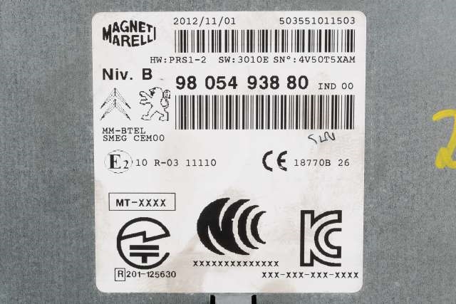 Bilstereo navigasjon til Peugeot 208 2012-2019 (Type I) (PEUGEUT|98 054938 80|)