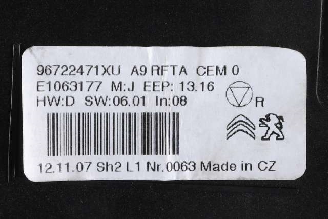 Varmeapparat betjening til Peugeot 208 2012-2019 (Type I) (PEUGEOT|96 722471 XU|)