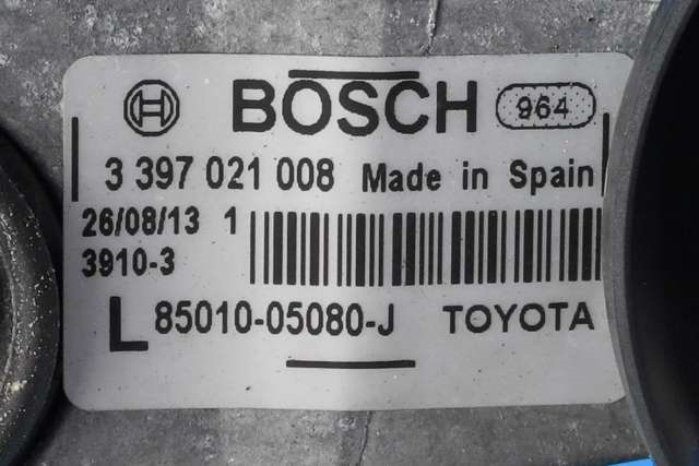 Viskermotor frontrute komplett m/overføring til Toyota Avensis 2009-2015 (Type III, Fase 1)  (BOSCH|0 390 241 642|85110-05070-B|)