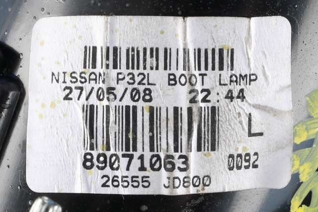 Baklykt venstre indre til Nissan Qashqai 2007-2010 (Type I, Fase 1)  (NISSAN|26555-JD800|)
