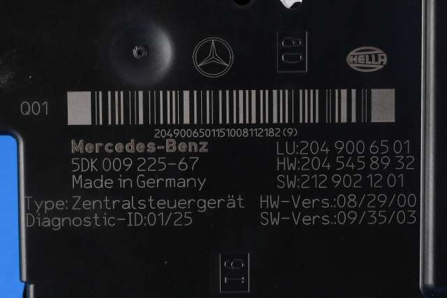 Styreenhet (SAM - Signal Acquisition Module) til Mercedes GLK 2008-2015 (X204) (X204) (HELLA|5DK 009 225-67|204 900 65 01|)