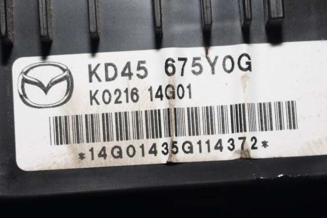 Styreenhet comfort (BCM) til Mazda 3 2013-2016 (Type III, Fase 1)  (MAZDA|KD45-675Y0-G|)