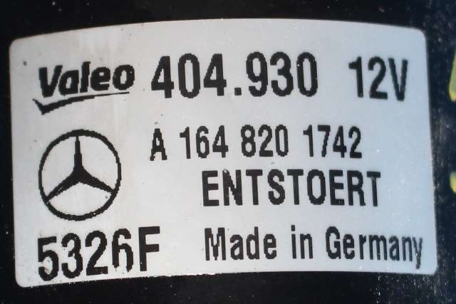 Viskermotor frontrute komplett m/overføring til Mercedes ML 2005-2011 (W164) (W164) (VALEO|404.930|A 164 820 17 42|)