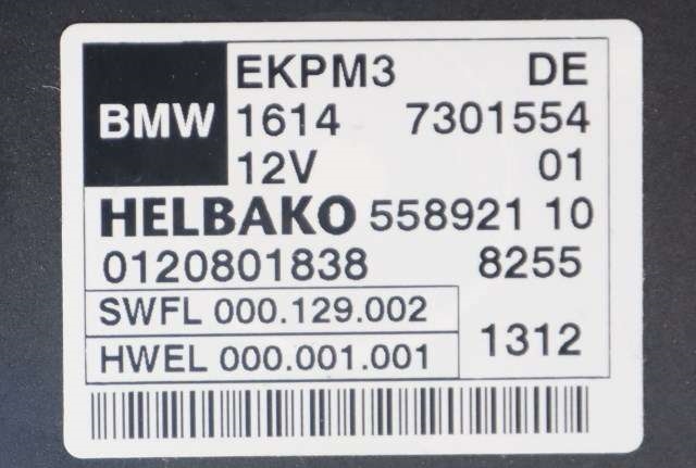 Styreenhet drivstoffpumpe til BMW 5-Serie 2010-2017 (F10/F11) (F10/F11) (BMW|16.14-7 301 554|)