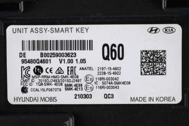 Styreenhet nøkkelfri/keyless til Kia Niro 2016-2021  (KIA|95480-Q4601|)