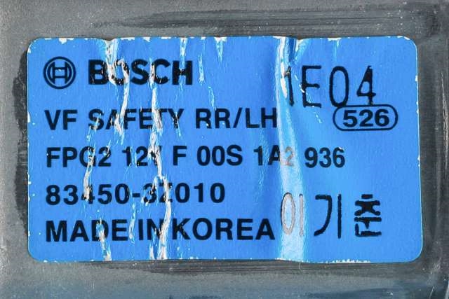 Ruteheis, kun motor, venstre bak til Hyundai i40 2012-2017 (HYUNDAI|83450-3Z010|)