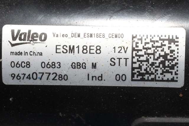 Starter til Peugeot 2008 2013-2019 (Type I) (VALEO|ESM18E8|96 740772 80|)