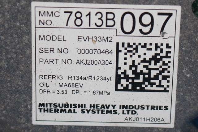 Aircondition kompressor hybrid til Mitsubishi Eclipse Cross 2018-->>  (MITSUBISHI|7813B097|)
