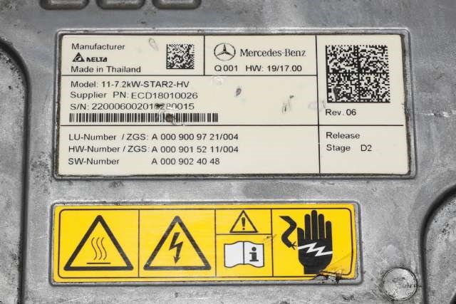 Batterilader (OBC - On Board Charger) til Mercedes EQV 2020-->> (W447) (W447) (MERCEDES|A 000 900 97 21|)