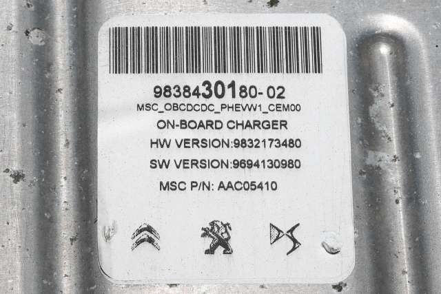 Batterilader (OBC - On Board Charger) til Peugeot 3008 2016-->> (Type II) (PEUGEOT|98 384301 80|)