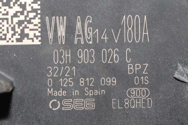 Dynamo diesel til VW Transporter / Caravelle 2019-->> (T6.1) (T6.1) (BOSCH|0 125 812 099|03H 903 026 C. 14 VOLT - 180 AMP|)