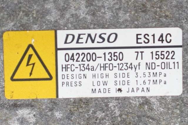 Aircondition kompressor hybrid til Toyota Yaris 2014-2020 (Type III, Fase 2)  (DENSO|042200-1350|)