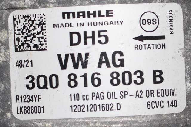 Aircondition kompressor til VW Caddy 2020-->> (Type IV)  (VAG|3Q0 816 803 B|)