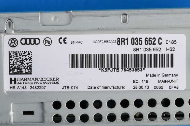Bilstereo til Audi A5 2007-2016 (Type I) (VAG|8R1 035 652 C|)