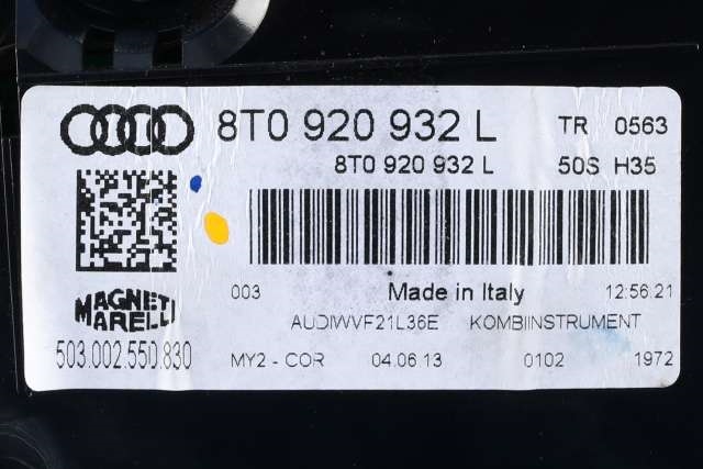 Instrumentpanel til Audi A5 2007-2016 (Type I) (VAG|8T0 920 932 L|)