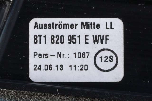 Dashbord friskluftdyse midtkonsoll til Audi A5 2007-2016 (Type I) (VAG|8T1 820 951 E|)