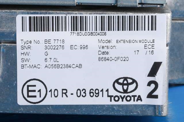 Bilstereo navigasjon til Toyota Auris 2015-2019 (Type II, Fase 2)  (TOYOTA|86140-02400|)