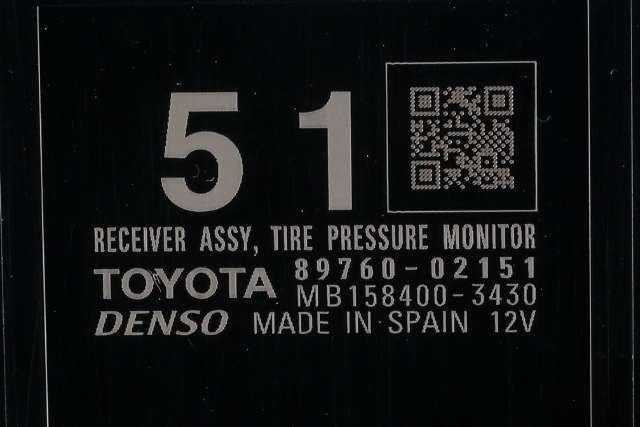 Sensor dekktrykk til Toyota Auris 2015-2019 (Type II, Fase 2) (DENSO|158400-3430|89760-02151|)