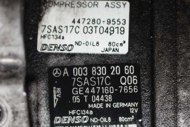 Aircondition kompressor til Mercedes V-Klasse 2014-->> (W447) (W447) (DENSO|447280-9553|A 003 830 20 60|)