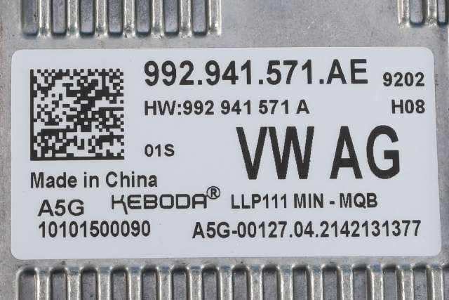 Styreenhet LED til VW Transporter / Caravelle 2019-->> (T6.1) (T6.1) (VAG|992 941 571 AE|)