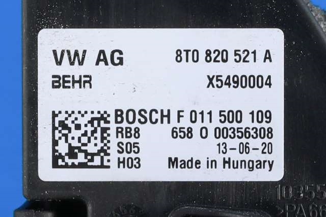 Varmeapparat motor til Audi A5 2007-2016 (Type I) (|8T0 820 521 A)