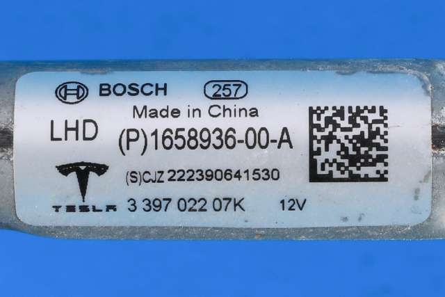 Viskermotor frontrute komplett m/overføring til Tesla Model Y 2021-2024 (Type I) (BOSCH|1 397 225 054|1658936-00-A|)