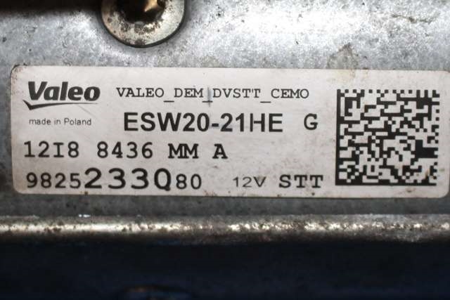 Starter diesel til Peugeot 3008 2016-->> (Type II)  (VALEO|ESW20-21HE|98 252330 80|)