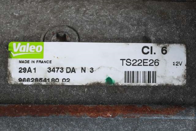 Starter diesel til Citroën Berlingo 2008-2015 (Type II, Fase 1)  (VALEO|TS22E26|96 628541 80|)