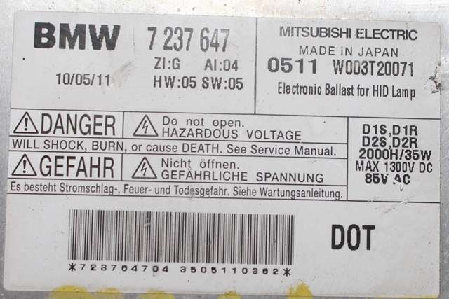 Styreenhet xenon/ballast til BMW 3-Serie 2005-2011 (E90/E91/E92/E93) (E90/E91/E92/E93) (BMW|7 237 647|)