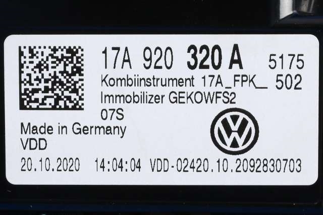 Instrumentpanel til VW T-Roc 2017-->>  (VAG|17A 920 320 A|)