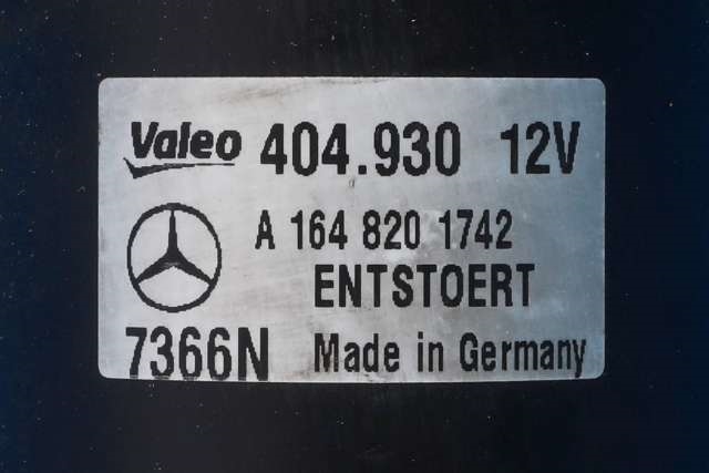 Viskermotor frontrute komplett m/overføring til Mercedes ML 2005-2011 (W164) (W164) (VALEO|404.930|A 164 820 17 42|)