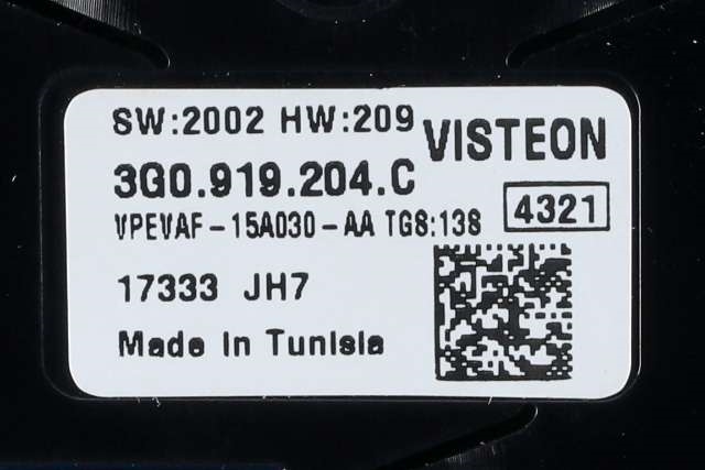 Instrument klokke til VW Passat 2015-2019 (Fase 1) (B8) (B8) (VAG|3G0 919 204 C|)