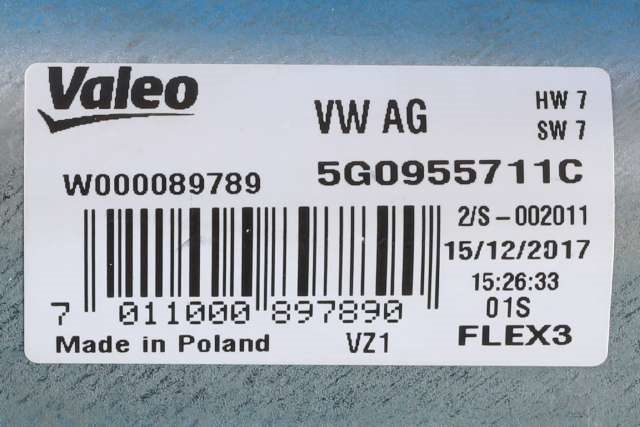 Viskermotor bakrute til VW Passat 2015-2019 (Fase 1) (B8) (B8) (VAG|5G0 955 711 C|)