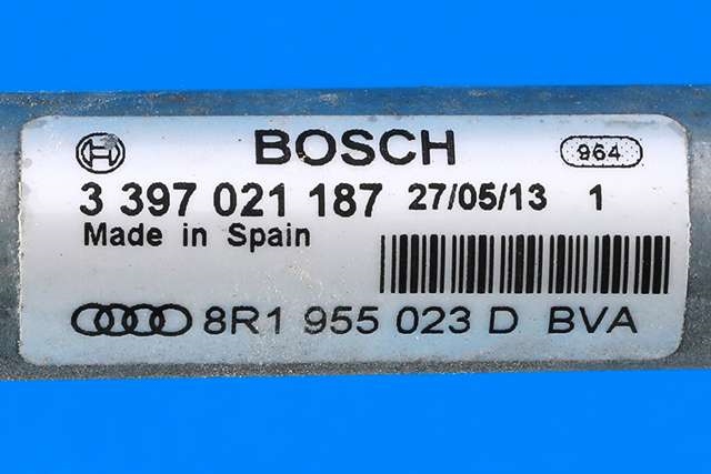 Viskermotor frontrute komplett m/overføring til Audi Q5 2012-2017 (Type I, Fase 2) (VAG|8R1 955 023 D|8R1 955 119 A|)
