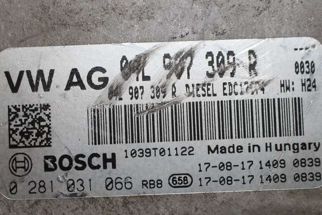 Styreenhet motor til VW Golf VII 2017-2020 (Fase 2)  (BOSCH|0 281 031 066|04L 907 309 R|)