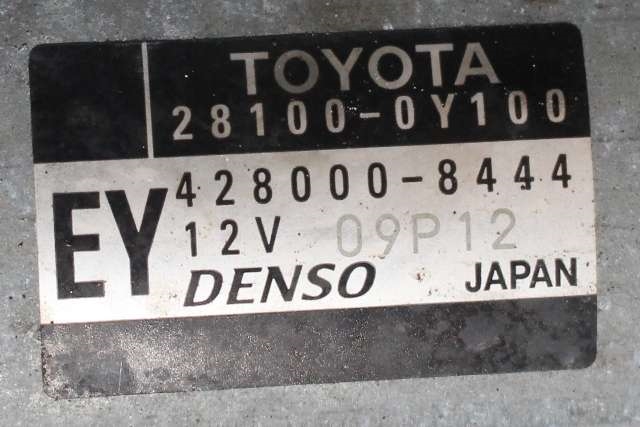 Starter til Toyota Yaris 2012-2014 (Type III, Fase 1) (DENSO|428000-8444|28100-0Y100|)