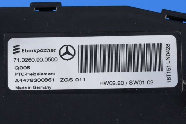Varmeapparat register til Mercedes V-Klasse 2014-->> (W447) (W447) (EBERSPACHR|71.0260.90.0500|A 447 830 08 61|)
