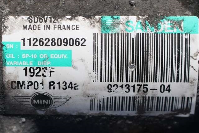 Aircondition kompressor til Mini Countryman 2010-2016 (R60) (R60) (SANDEN|1923F|9 213 175|)
