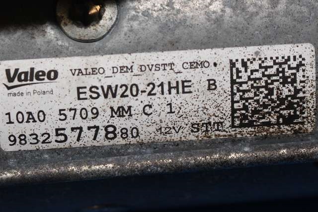 Starter diesel til Citroën Berlingo 2019-->> (Type III)  (VALEO|ESW20-21HW|98 325778 80.|)