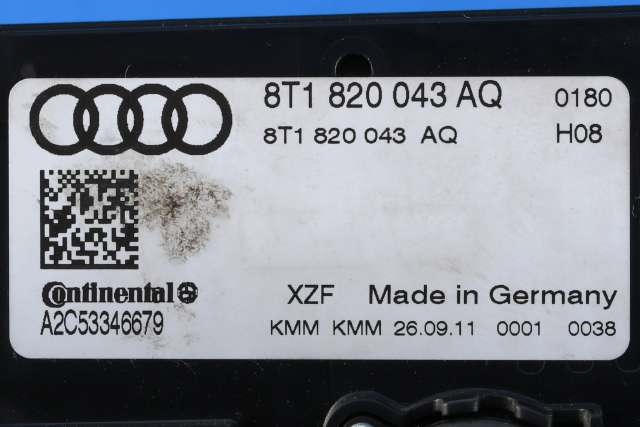 Varmeapparat betjening til Audi A4 2007-2014 (Type IV) (B8) (B8) (VAG|8T1 820 043 AQ|)