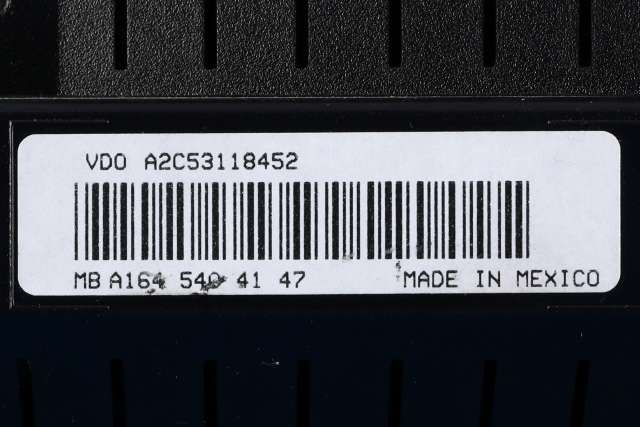 Instrumentpanel til Mercedes ML 2005-2011 (W164) (W164) (VDO|A2C53118452|A 164 540 41 47|)