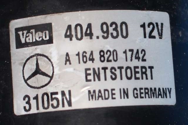 Viskermotor frontrute komplett m/overføring til Mercedes ML 2005-2011 (W164) (W164) (VALEO|404.930|A 164 820 17 42|)