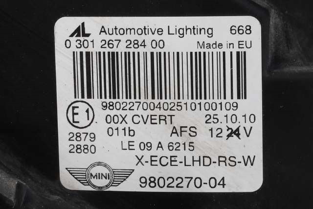 Frontlykt høyre xenon til Mini Countryman 2010-2016 (R60) (R60) (BMW/MINI|9 802 270|)